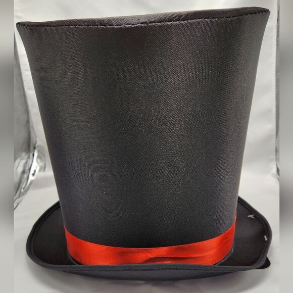 🔹️NWT Black & Red Tall Top Hat - Picture 2 of 11